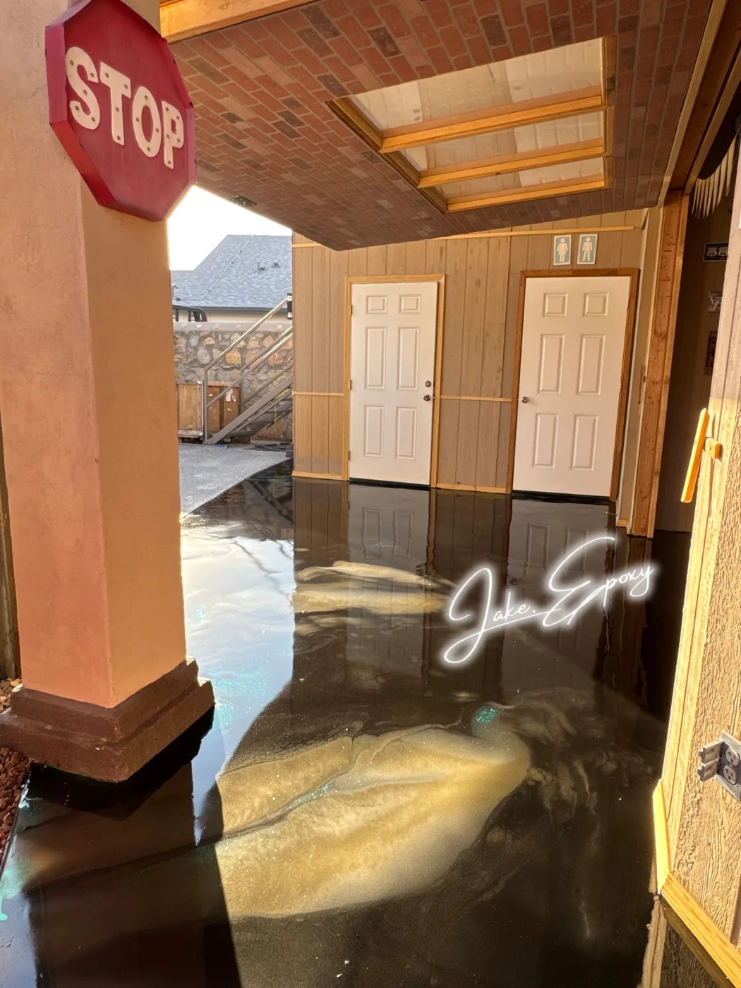 Outdoor black epoxy floor coating